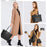 by  Women'S PU Leather Alligator Grain Fashion Handbag, Black