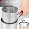 Kitchen Deep Fryer Pot 304 Stainless Steel Deep Frying Pot Fried Chicken Fryer
