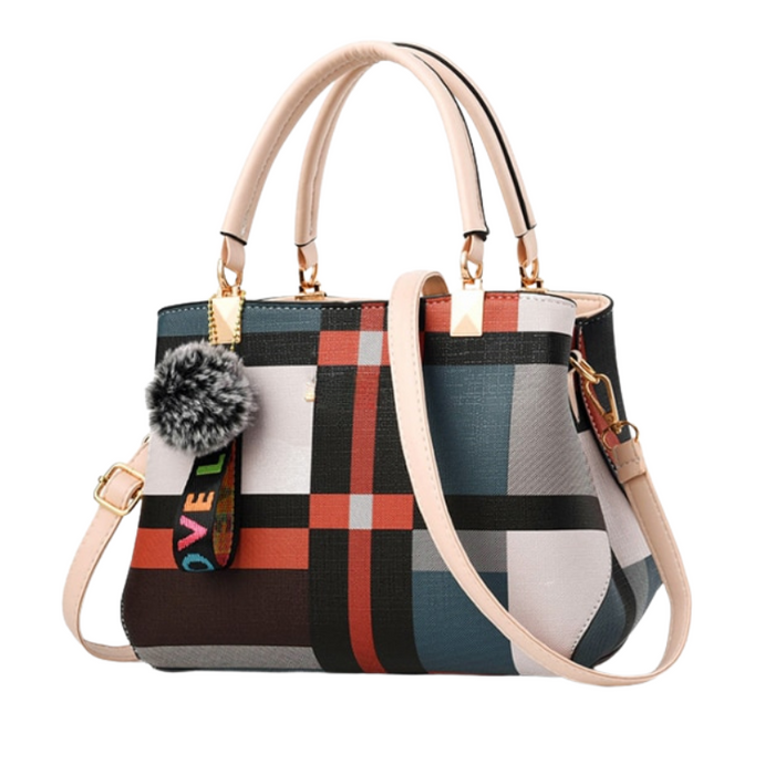 New Casual Plaid Shoulder Crossbody Leather Handbag