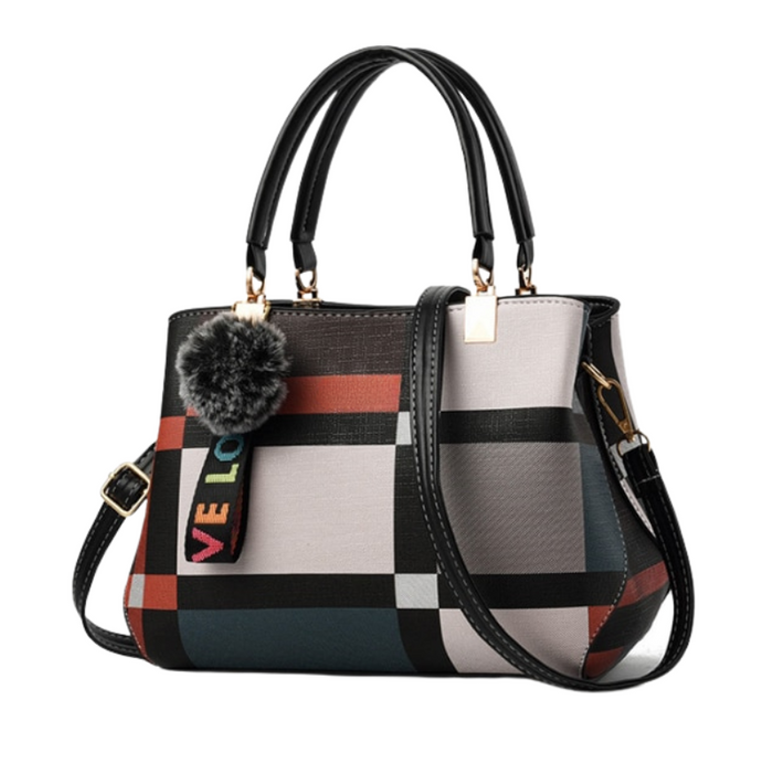 New Casual Plaid Shoulder Crossbody Leather Handbag