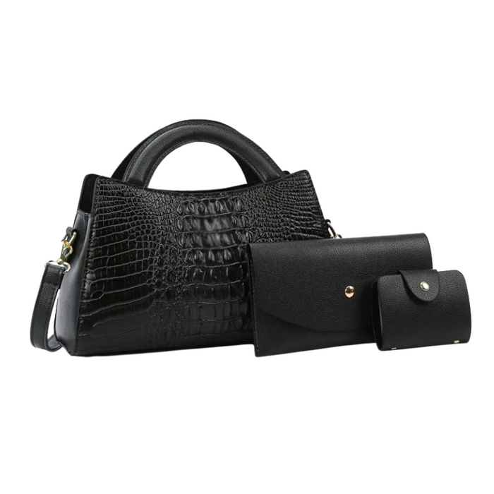 Shanti Roze Pattern Leather Handbag