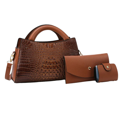 Shanti Roze Pattern Leather Handbag