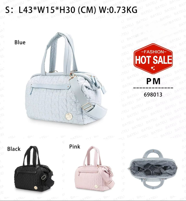 Large Capacity Quilted Diaper Bag – Water-Resistant Mother Bag for Travel & Daily Use