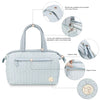 Large Capacity Quilted Diaper Bag – Water-Resistant Mother Bag for Travel & Daily Use