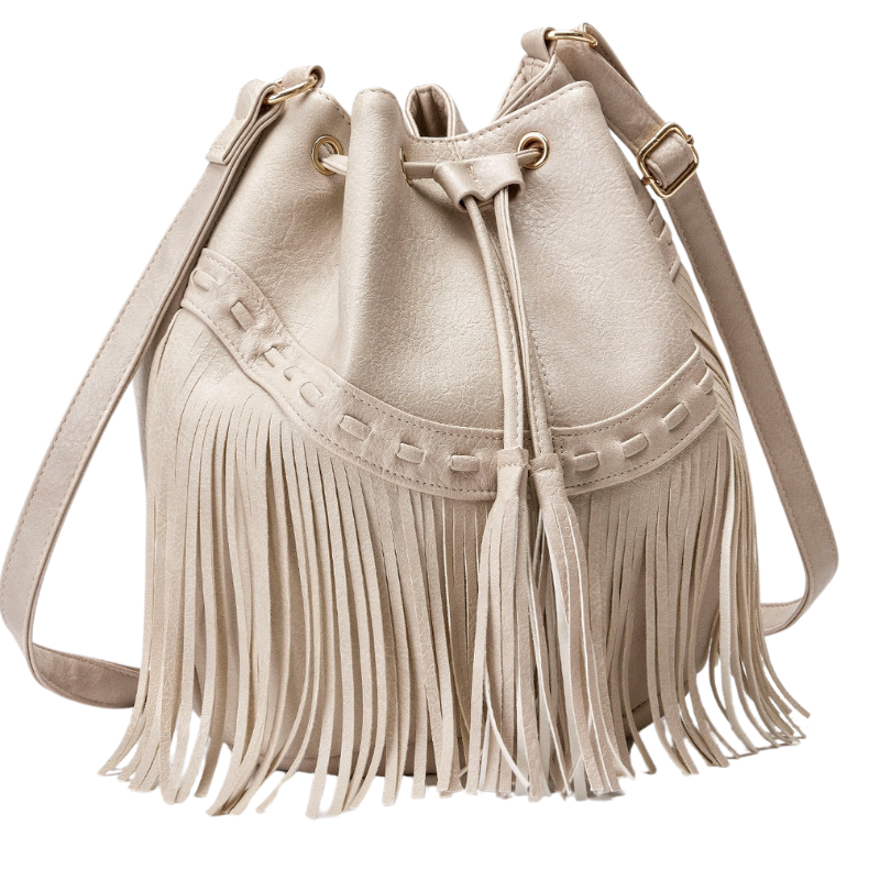 Handmade Tassel Bucket Bag