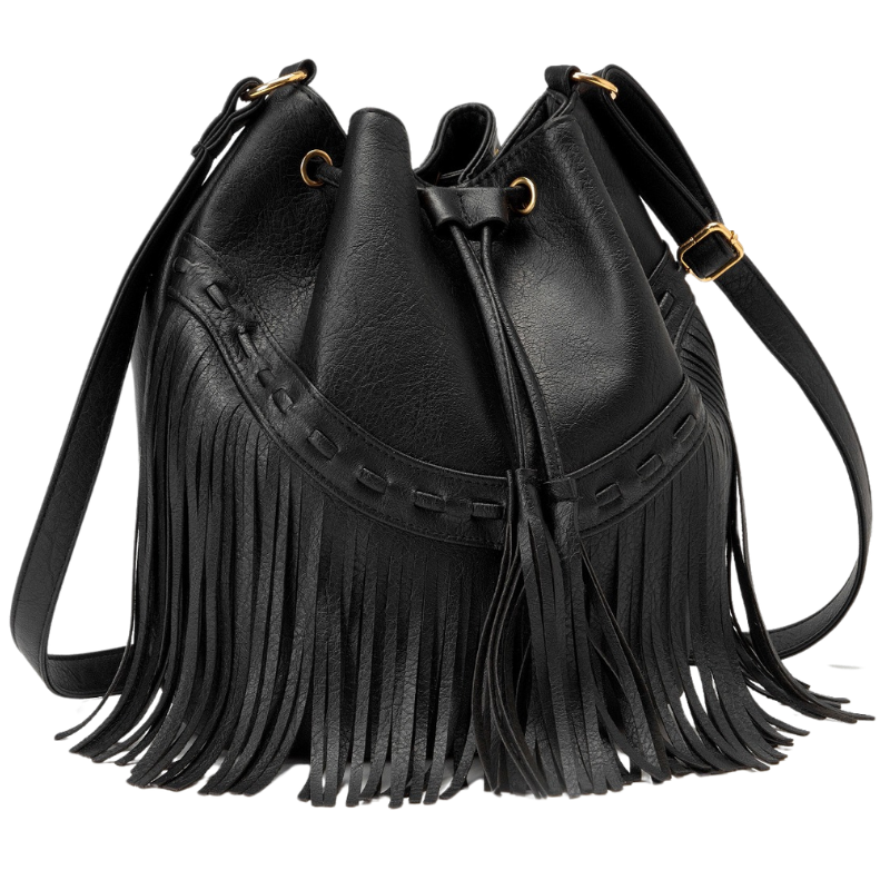 Handmade Tassel Bucket Bag