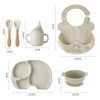 Silicone Baby Feeding Set – Cute, Food-Grade, Safe & Easy to Clean