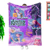 K-Pop Demon Hunters Custom Throw Blanket – Soft Printed Fleece, 130×150cm